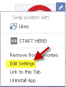 how to change the default image on a Facebook fan page app