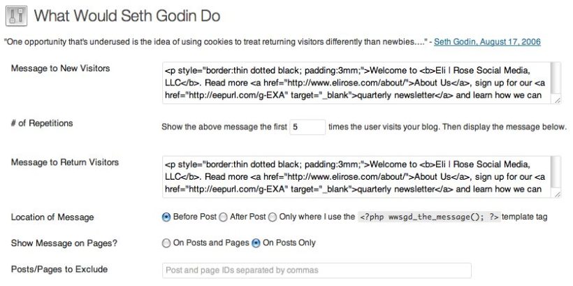 What Would Seth Godin Do WordPress Plugin